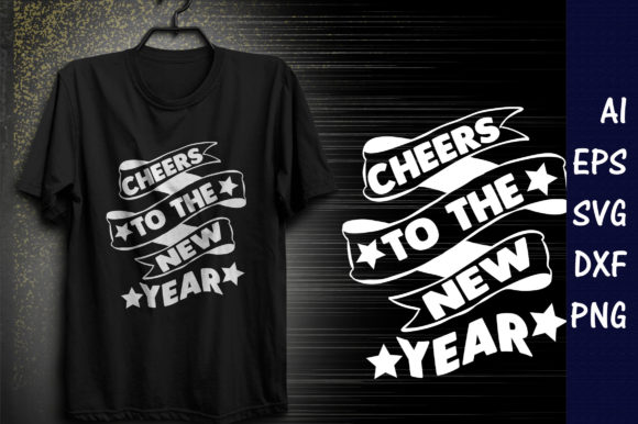 Happy New Year Quote Design for T-Shirt Graphics and Digital Products