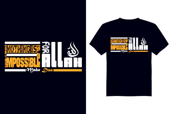 Islamic T-Shirt Design for Print Templates and Graphics