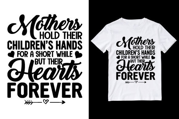 Mother Hold Their Children's Hands Graphic T-Shirt Design