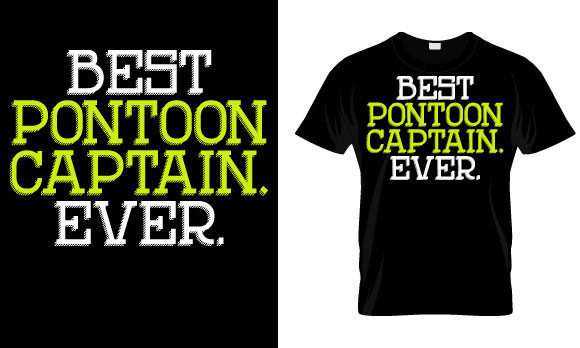 Pontoon T Shirt Design for Print Templates and Graphics