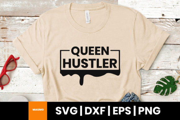 Queen Hustler Quote Graphic Design Asset for Print Templates