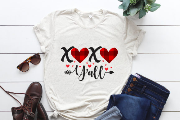 Valentines Day T-shirt Design Xoxo Y’all – A Graphic Asset for Local Branding